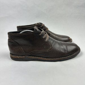 JOHN VARVATOS STAR USA Men's Dark Brown‎ Hipster Chukka Lace Up Shoes Sz 9.5 M